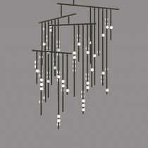 Brass Drop System Chandelier