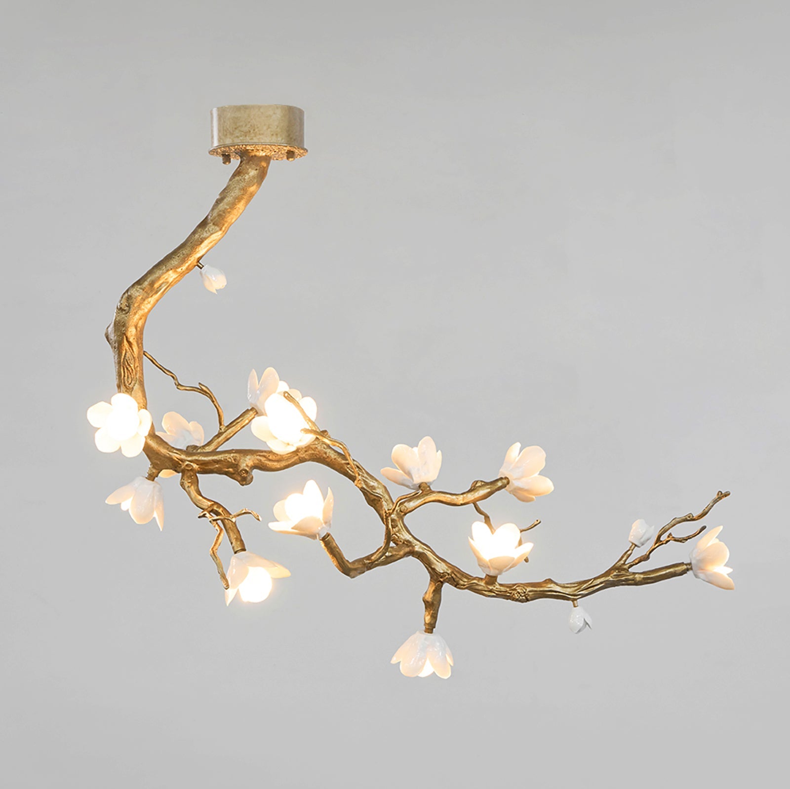 Luxury Brass Flower Branch Chandelier - CasaraHouse