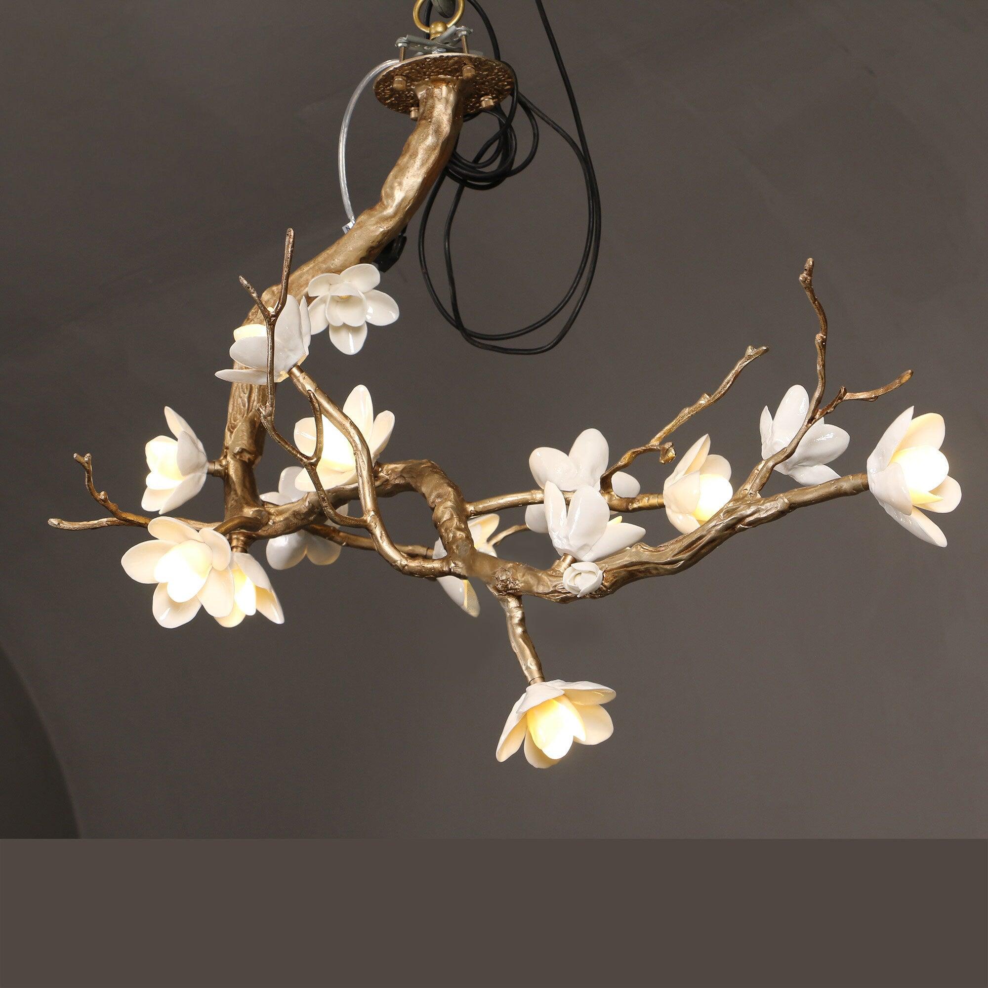 Luxury Brass Flower Branch Chandelier - CasaraHouse
