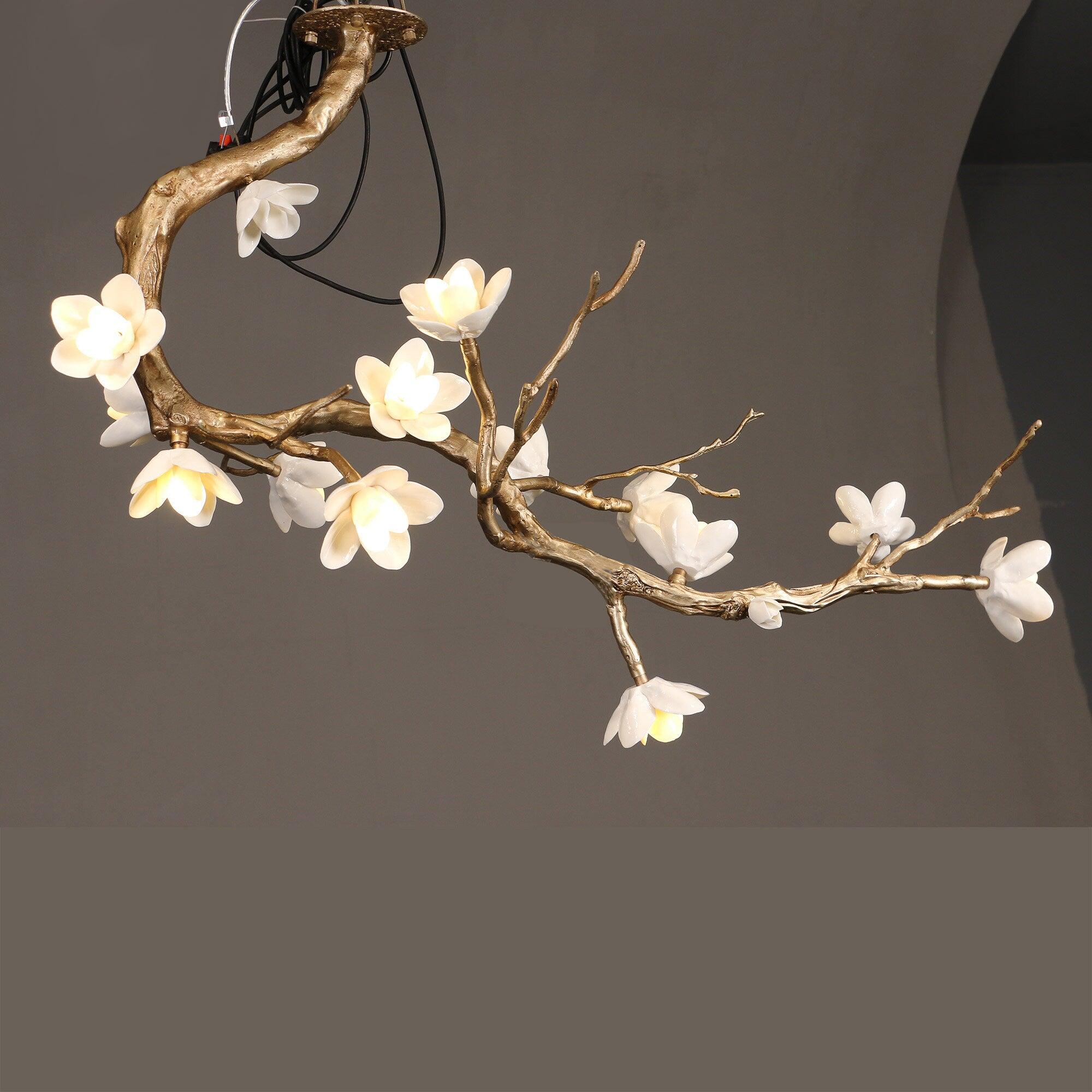 Luxury Brass Flower Branch Chandelier - CasaraHouse