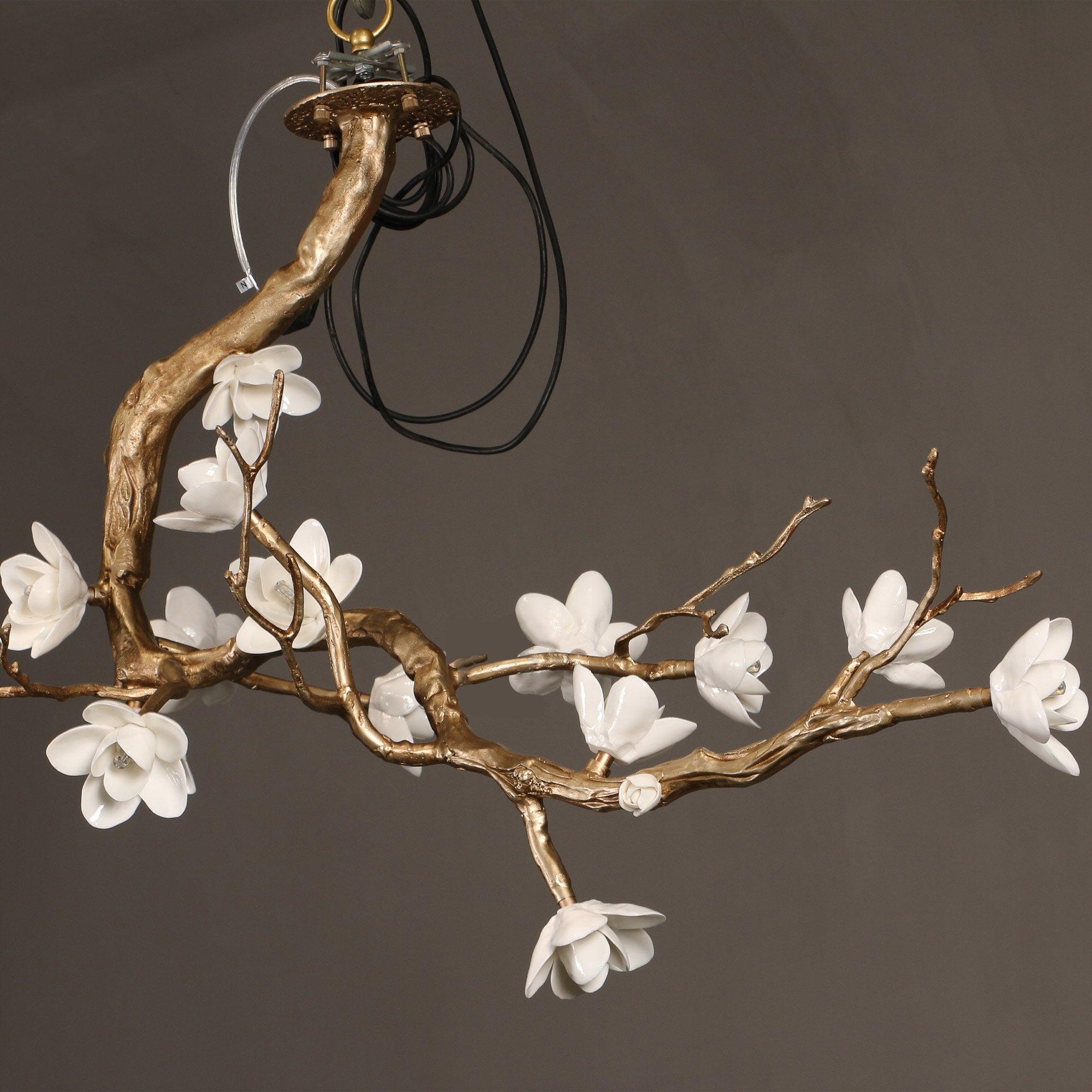 Luxury Brass Flower Branch Chandelier - CasaraHouse