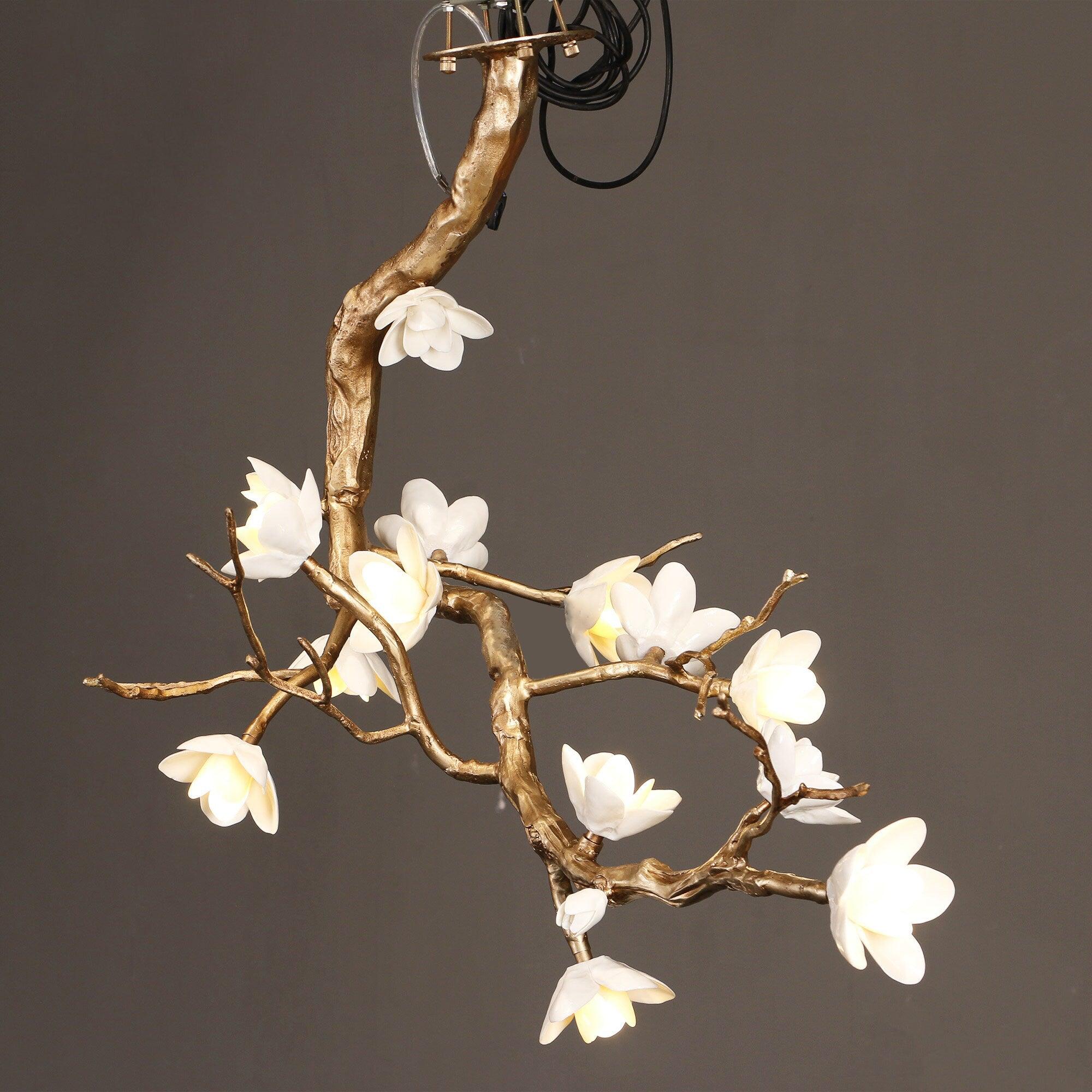 Luxury Brass Flower Branch Chandelier - CasaraHouse