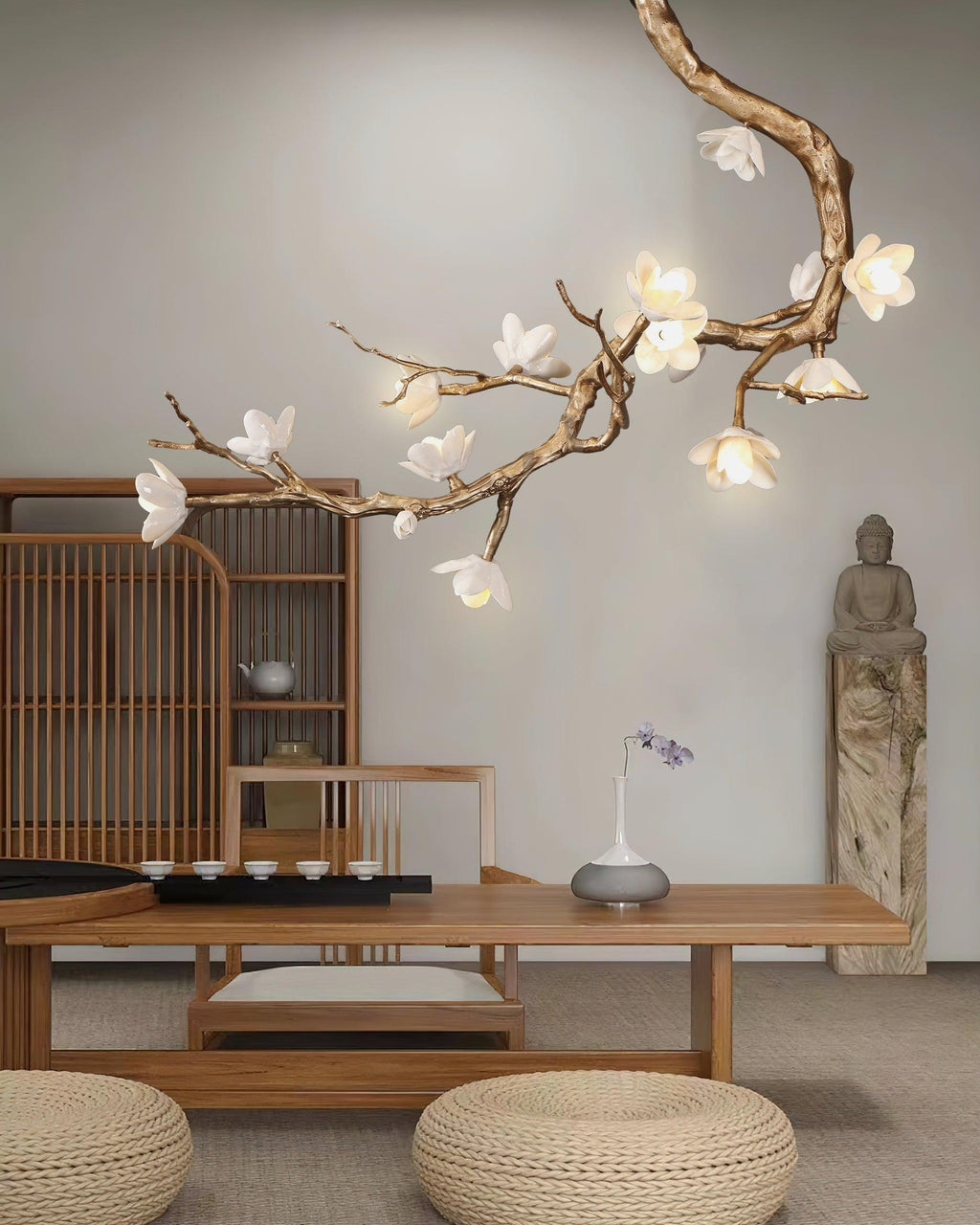 Luxury Brass Flower Branch Chandelier - CasaraHouse