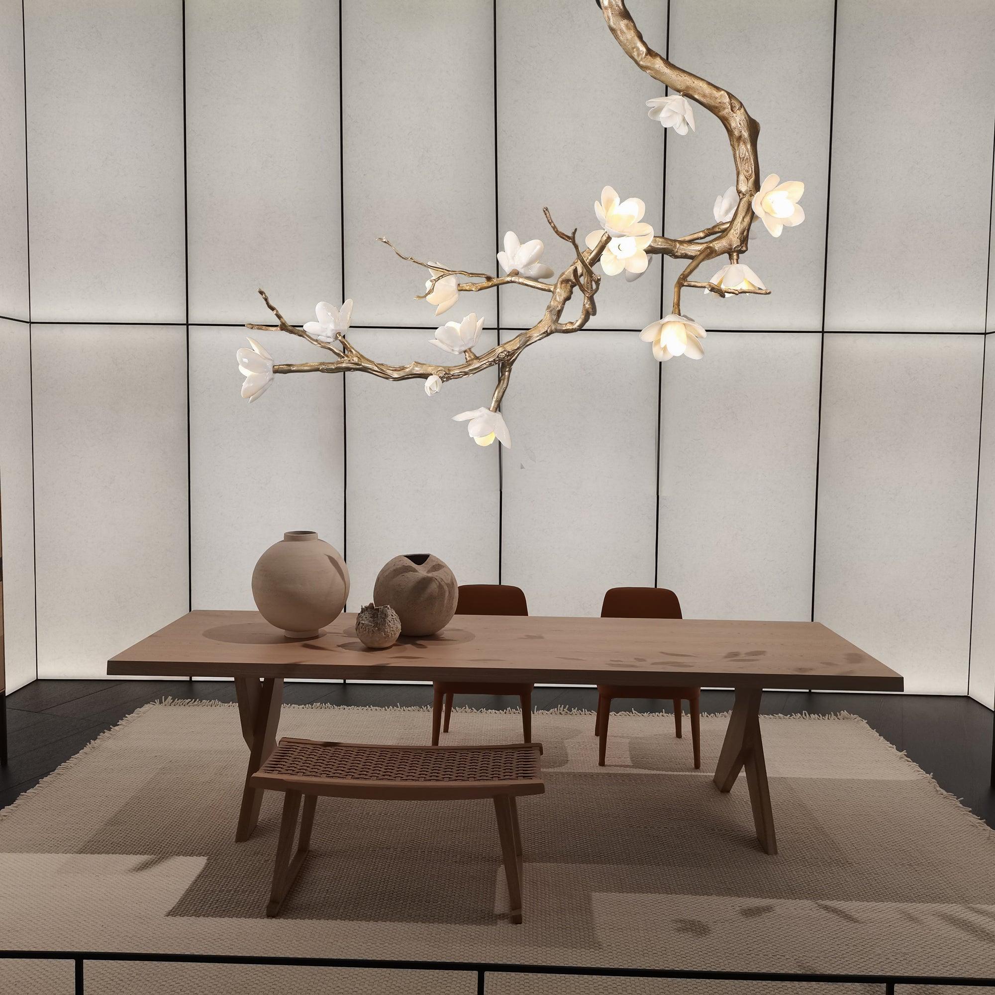 Luxury Brass Flower Branch Chandelier Secondary image