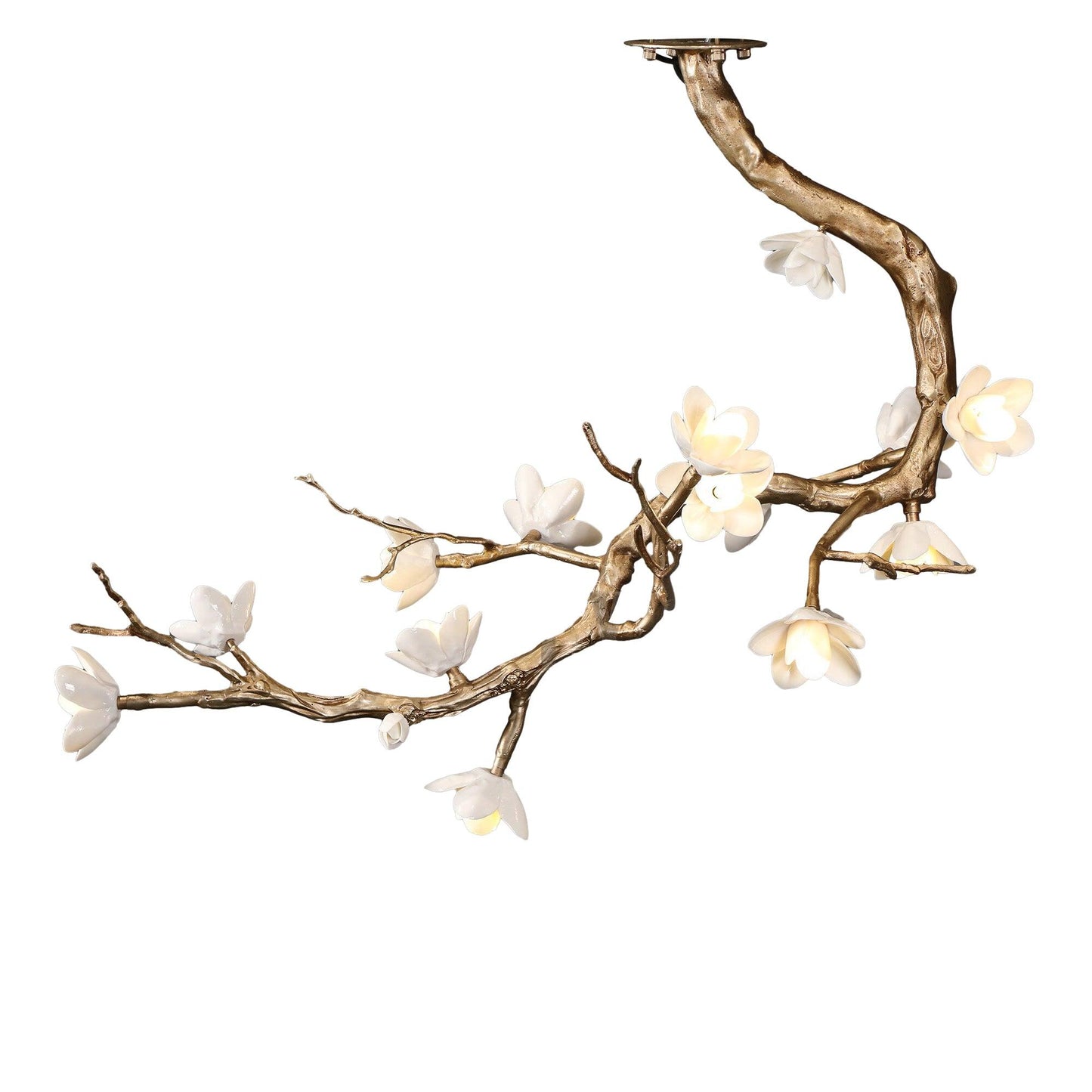 Luxury Brass Flower Branch Chandelier - CasaraHouse