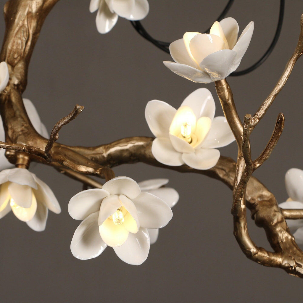 Luxury Brass Flower Branch Chandelier - CasaraHouse
