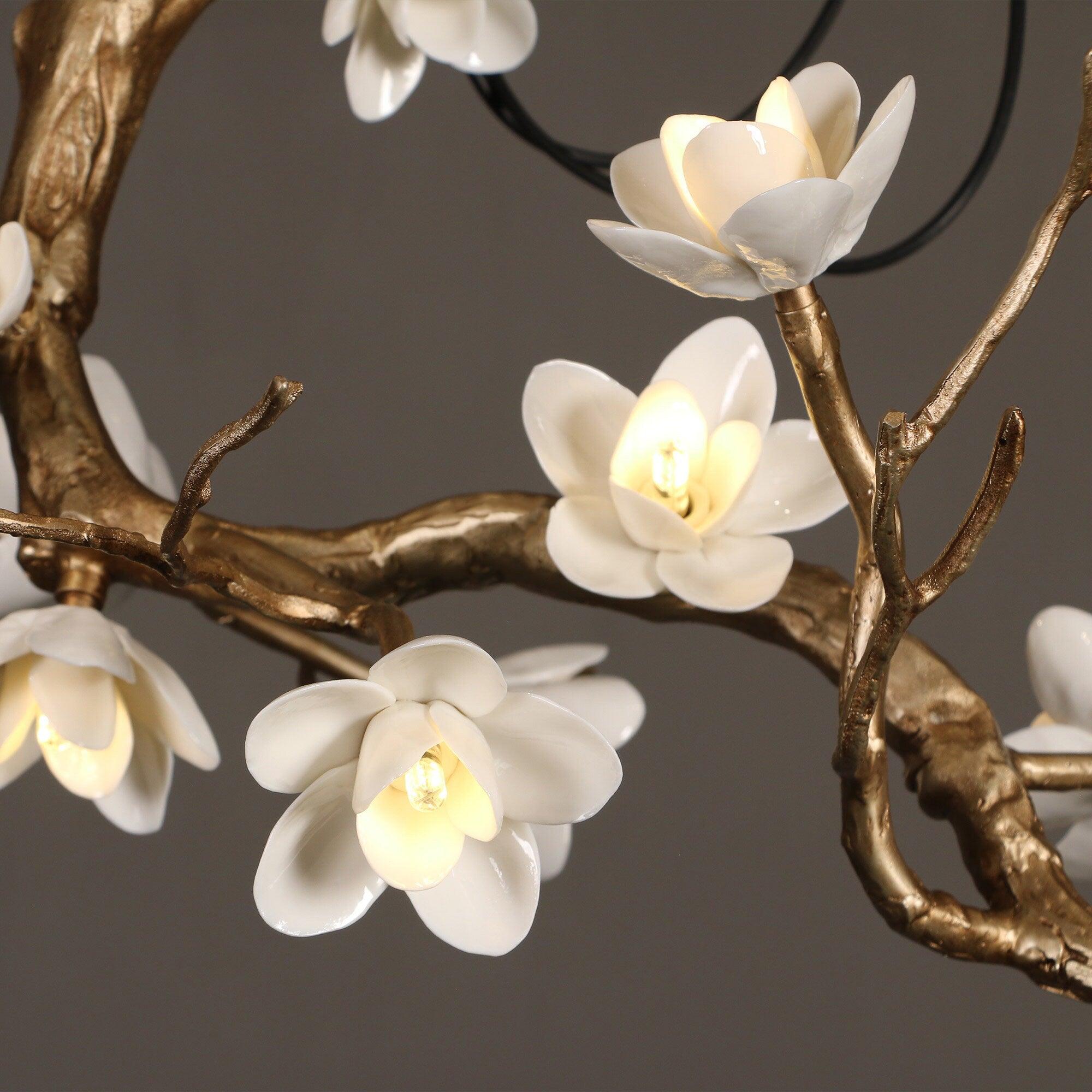Luxury Brass Flower Branch Chandelier - CasaraHouse