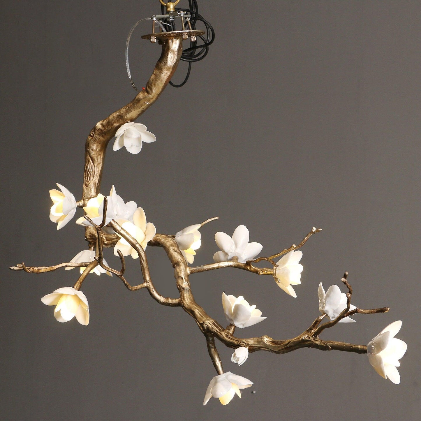 Luxury Brass Flower Branch Chandelier - CasaraHouse