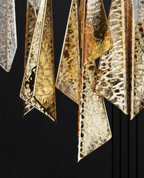 Airy Angled Glass Contemporary Chandelier - CasaraHouse