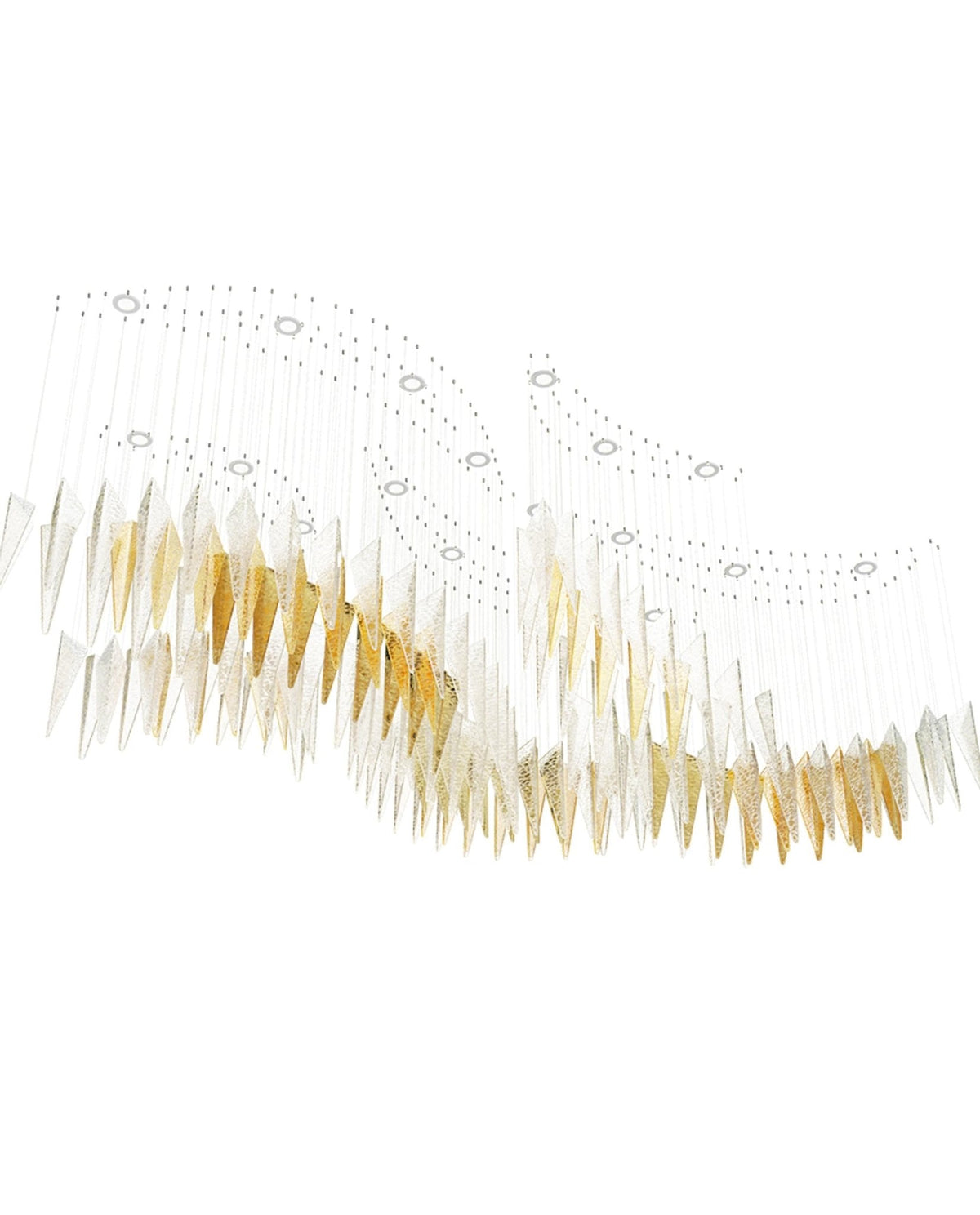 Airy Angled Glass Contemporary Chandelier - CasaraHouse