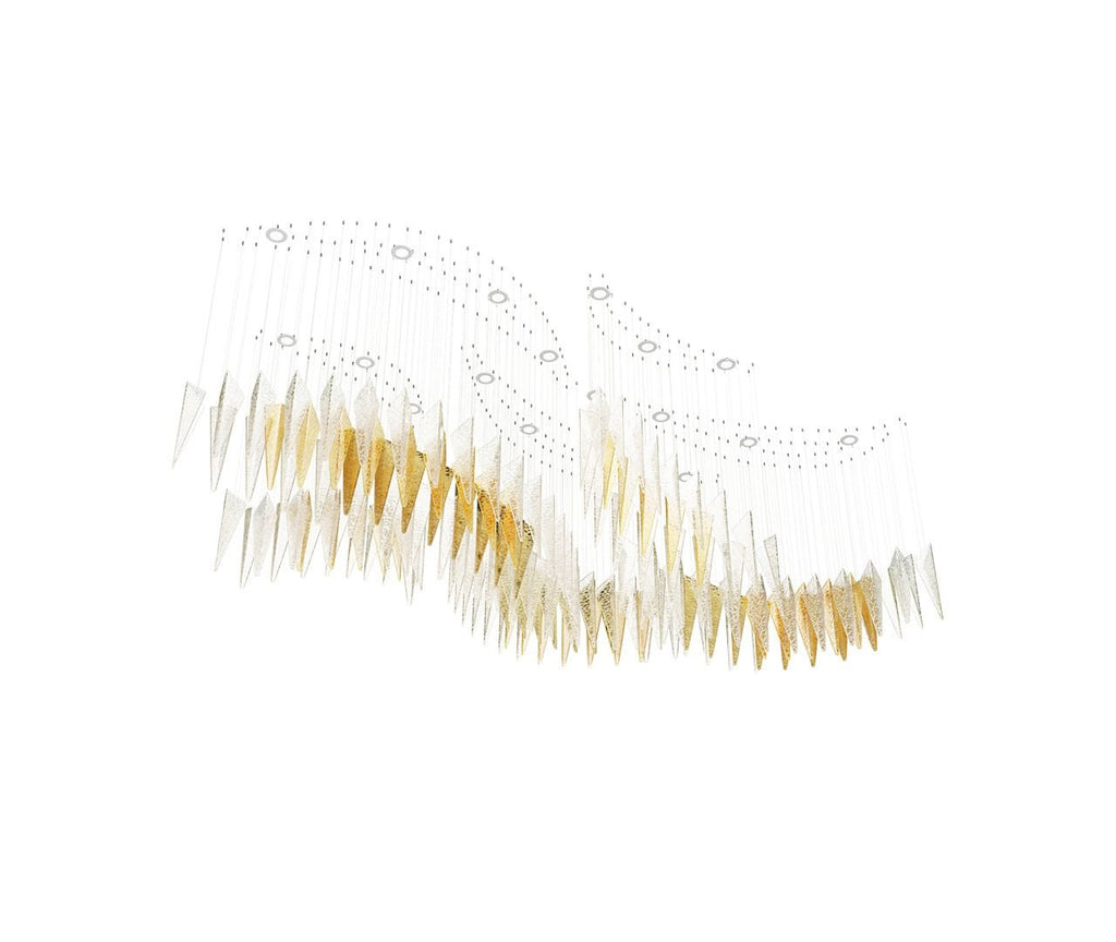 Airy Angled Glass Contemporary Chandelier - CasaraHouse