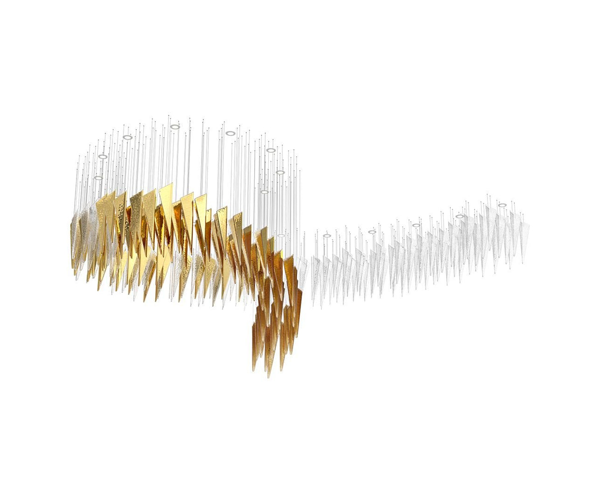 Airy Angled Glass Contemporary Chandelier - CasaraHouse