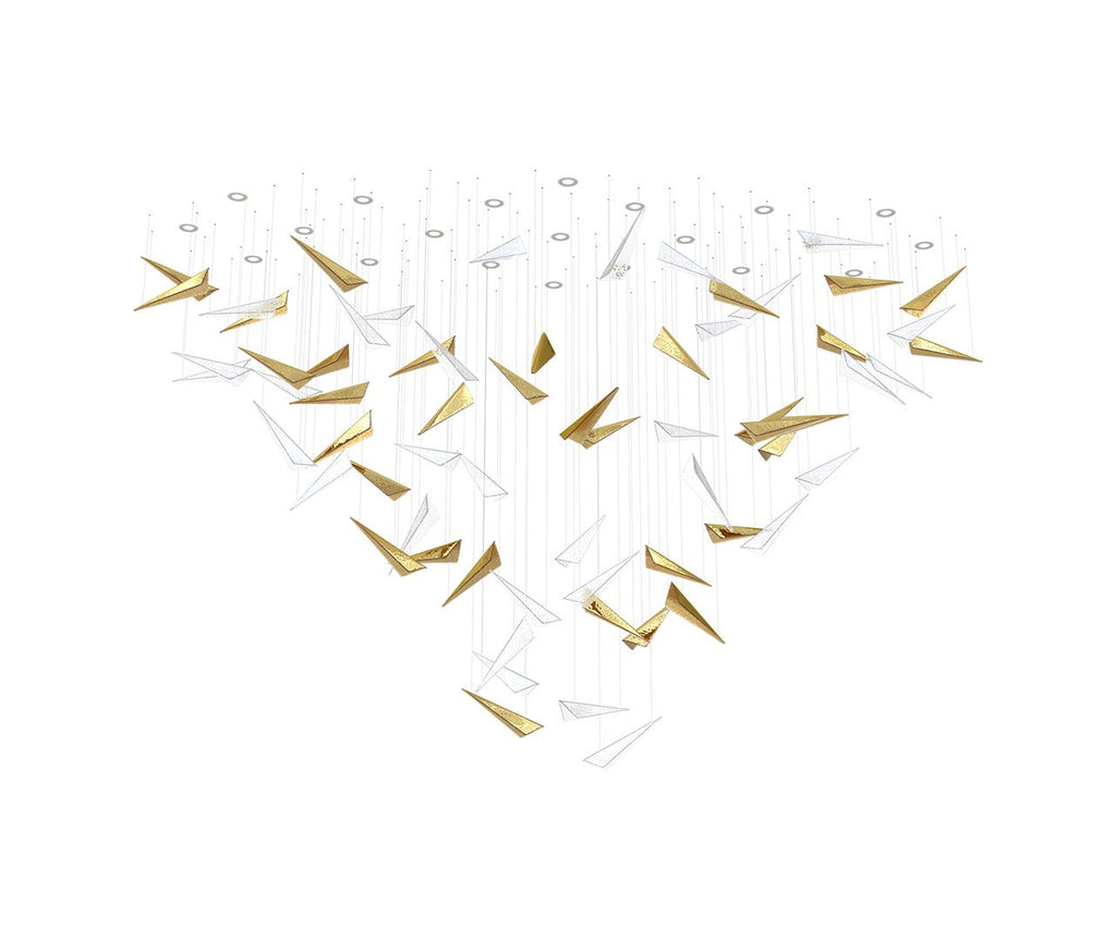 Airy Angled Glass Contemporary Chandelier - CasaraHouse