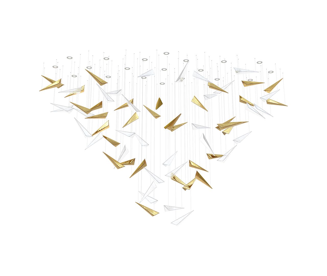 Airy Angled Glass Contemporary Chandelier - CasaraHouse