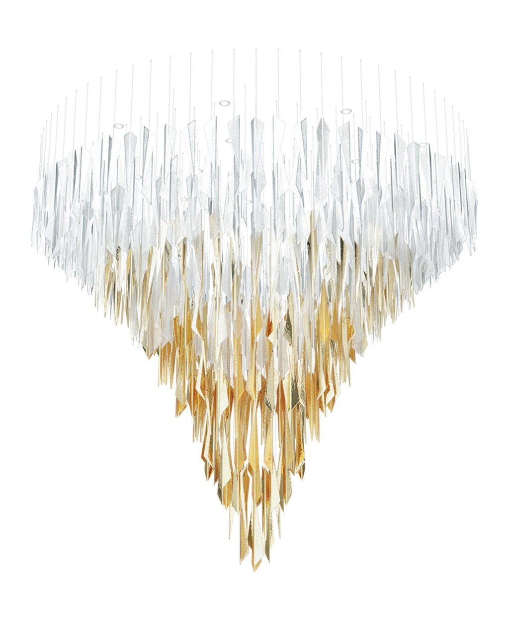 Airy Angled Glass Contemporary Chandelier - CasaraHouse