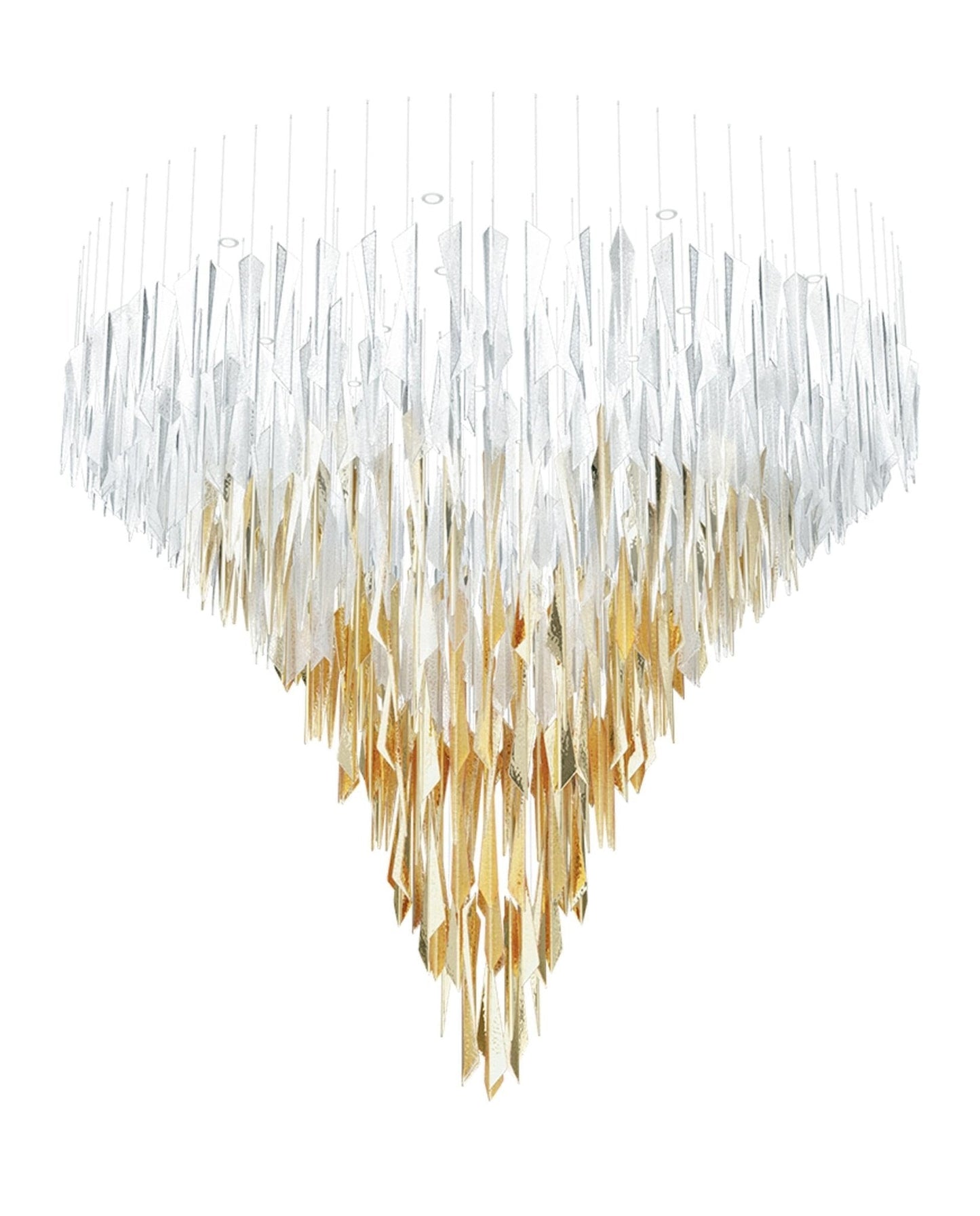 Airy Angled Glass Contemporary Chandelier - CasaraHouse