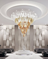 Airy Angled Glass Contemporary Chandelier - CasaraHouse