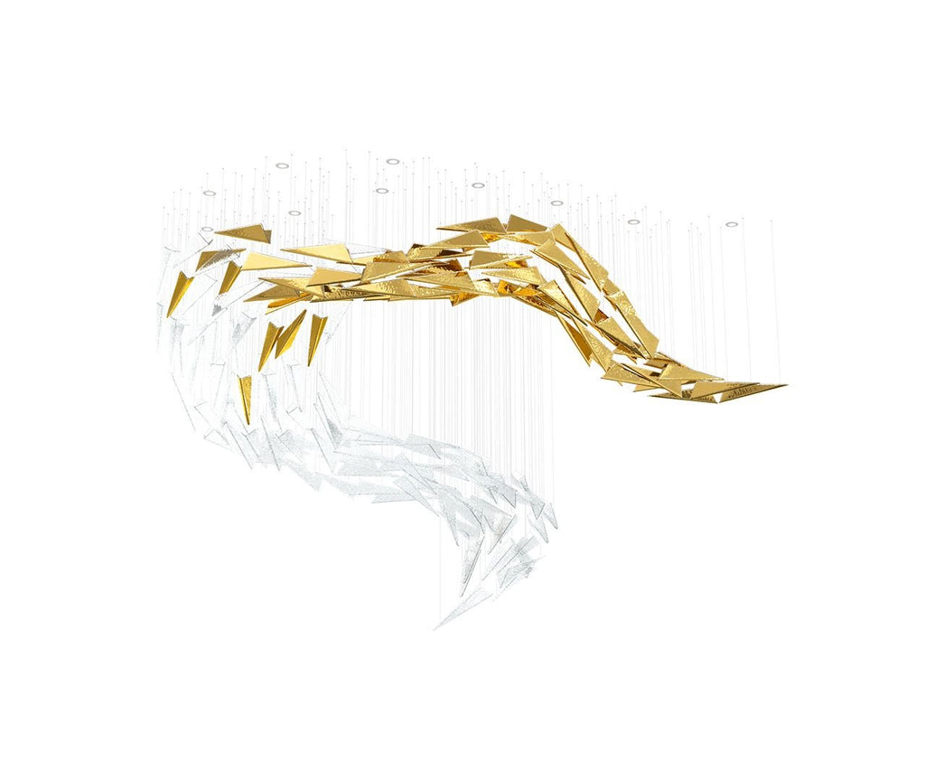 Airy Angled Glass Contemporary Chandelier - CasaraHouse