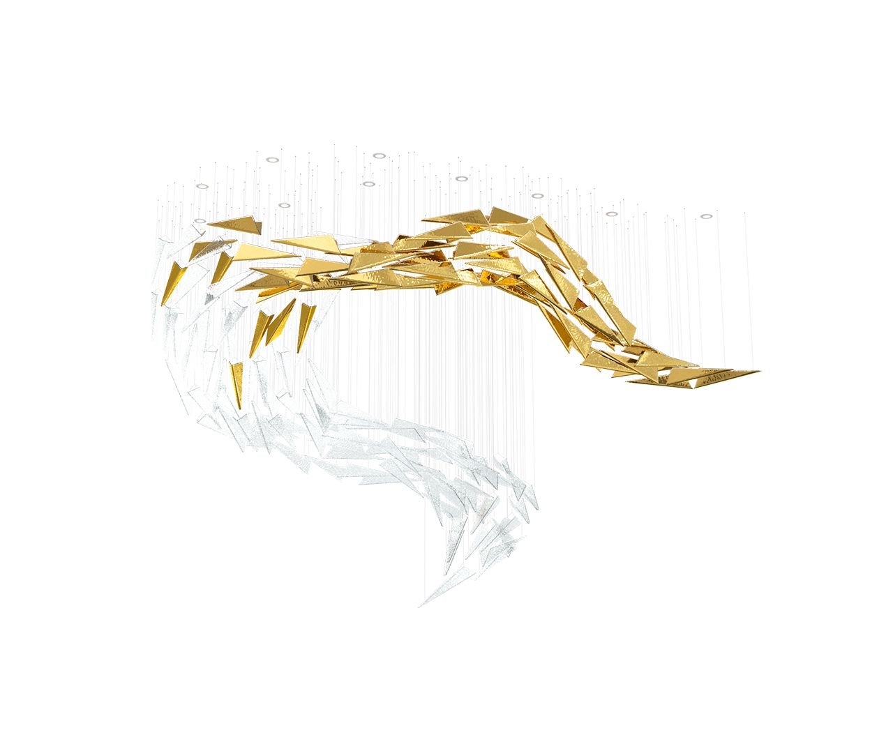 Airy Angled Glass Contemporary Chandelier - CasaraHouse