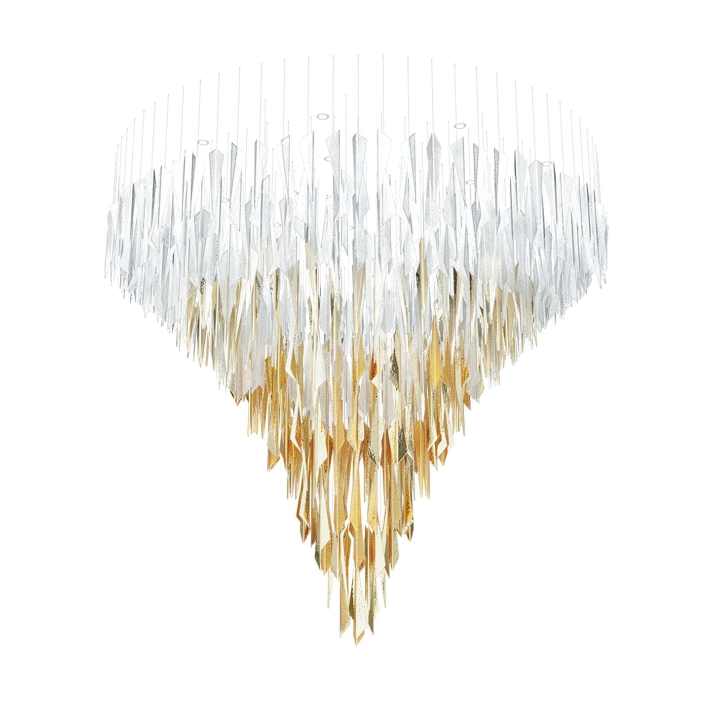Airy Angled Glass Contemporary Chandelier - CasaraHouse