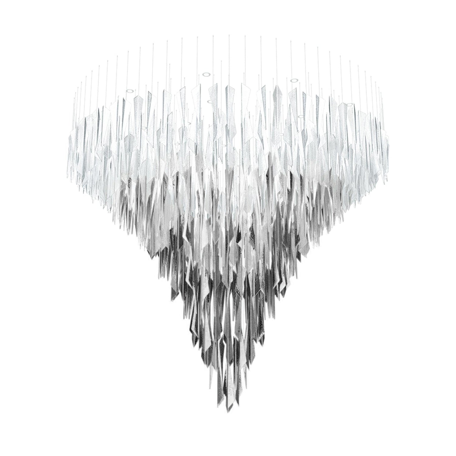 Airy Angled Glass Contemporary Chandelier - CasaraHouse