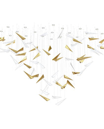 Airy Angled Glass Contemporary Chandelier - CasaraHouse