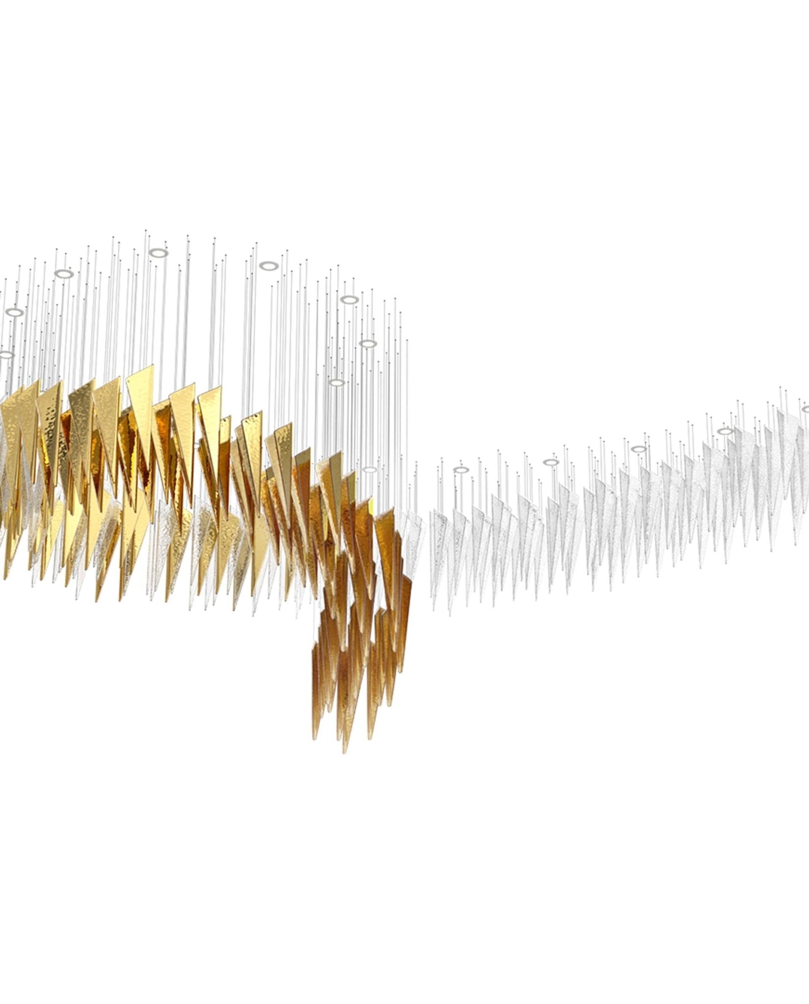 Airy Angled Glass Contemporary Chandelier - CasaraHouse
