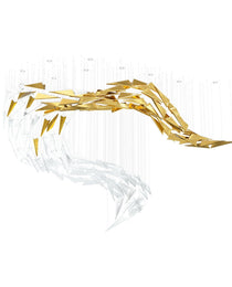 Airy Angled Glass Contemporary Chandelier - CasaraHouse