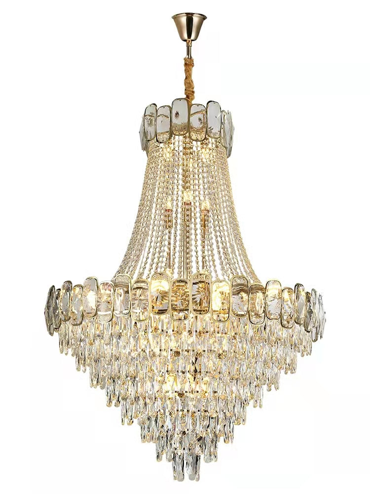 Foyer Staircase Chandelier Luxury K9 Crystal Ceiling Light For Living Room / Hallway Secondary image