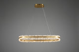 Modern 47 Inch Linear Chandelier Modern Quartz Crystal Chandelier for Dining Room - CasaraHouse