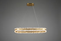 Modern 47 Inch Linear Chandelier Modern Quartz Crystal Chandelier for Dining Room - CasaraHouse