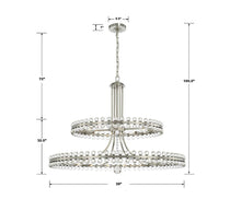Clover 24 Light Crystal Chandelier 39''W