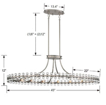 Clover Crystal Light Chandelier 45''W