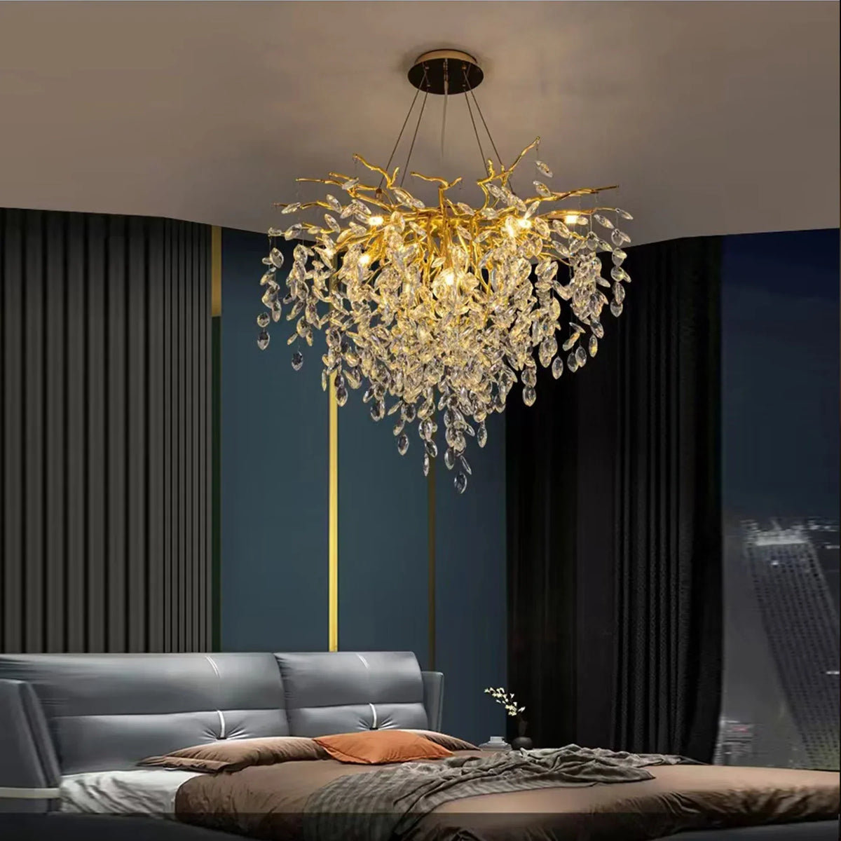 Modern Crystal Branch Chandelier For Living Room Main image
