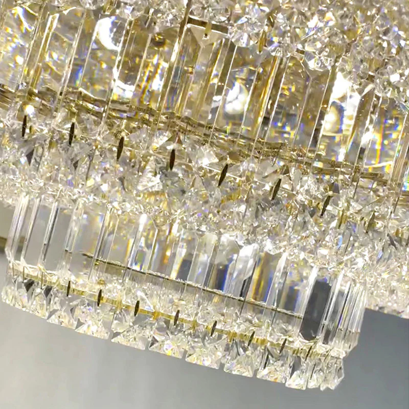 Cake Shape Luxury Crystal Chandelier