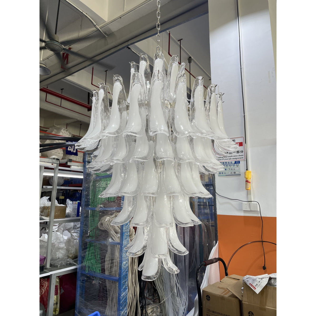 Caramello Murano Glass Petal Chandelier