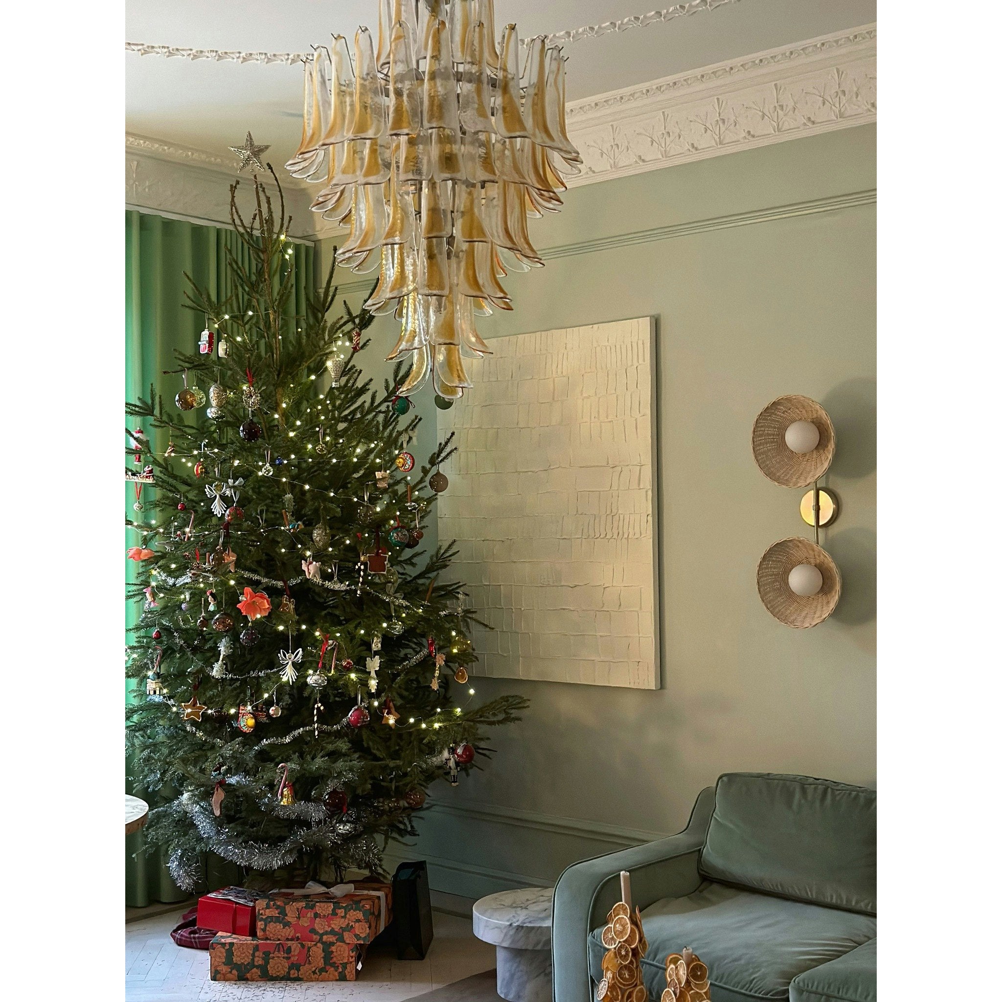Caramello Murano Glass Petal Chandelier