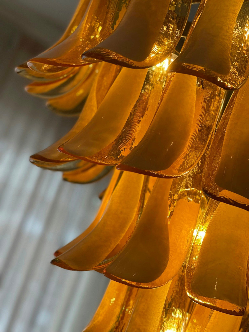 Caramello Murano Glass Petal Chandelier