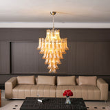Designer Amber Cloud Murano Glass Petals Chandelier - CasaraHouse