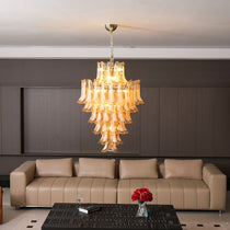 Caramello Murano Glass Petal Chandelier