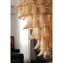 Caramello Murano Glass Petal Chandelier