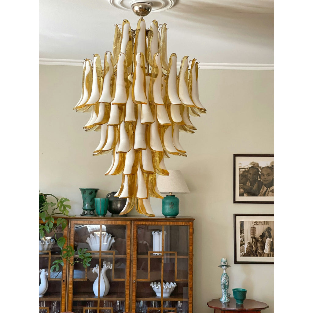 Caramello Murano Glass Petal Chandelier