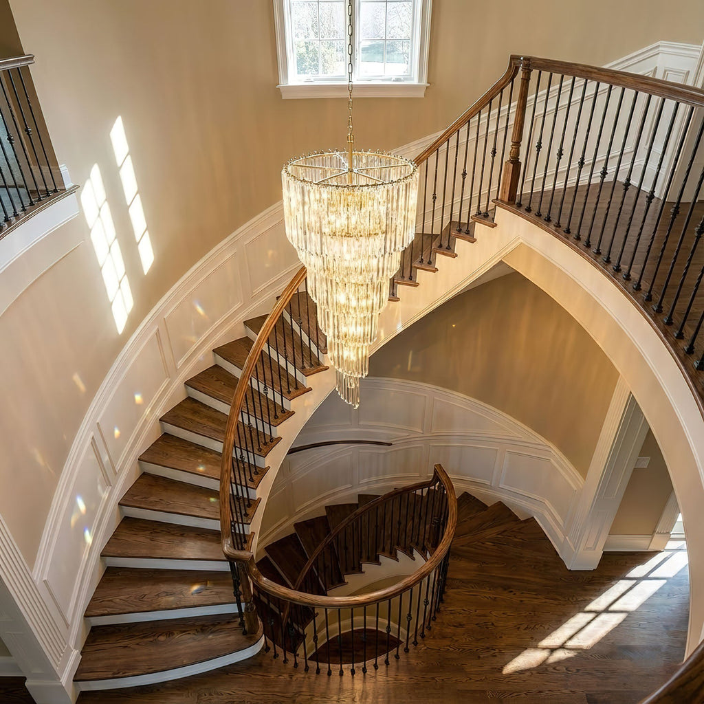 Crystal Spiral Wave Chandelier - CasaraHouse