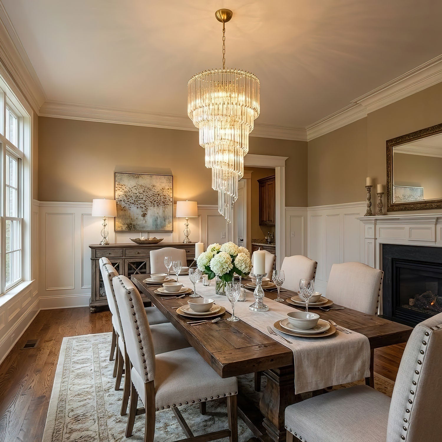 Transparent Twisting Raindrop Chandelier - CasaraHouse