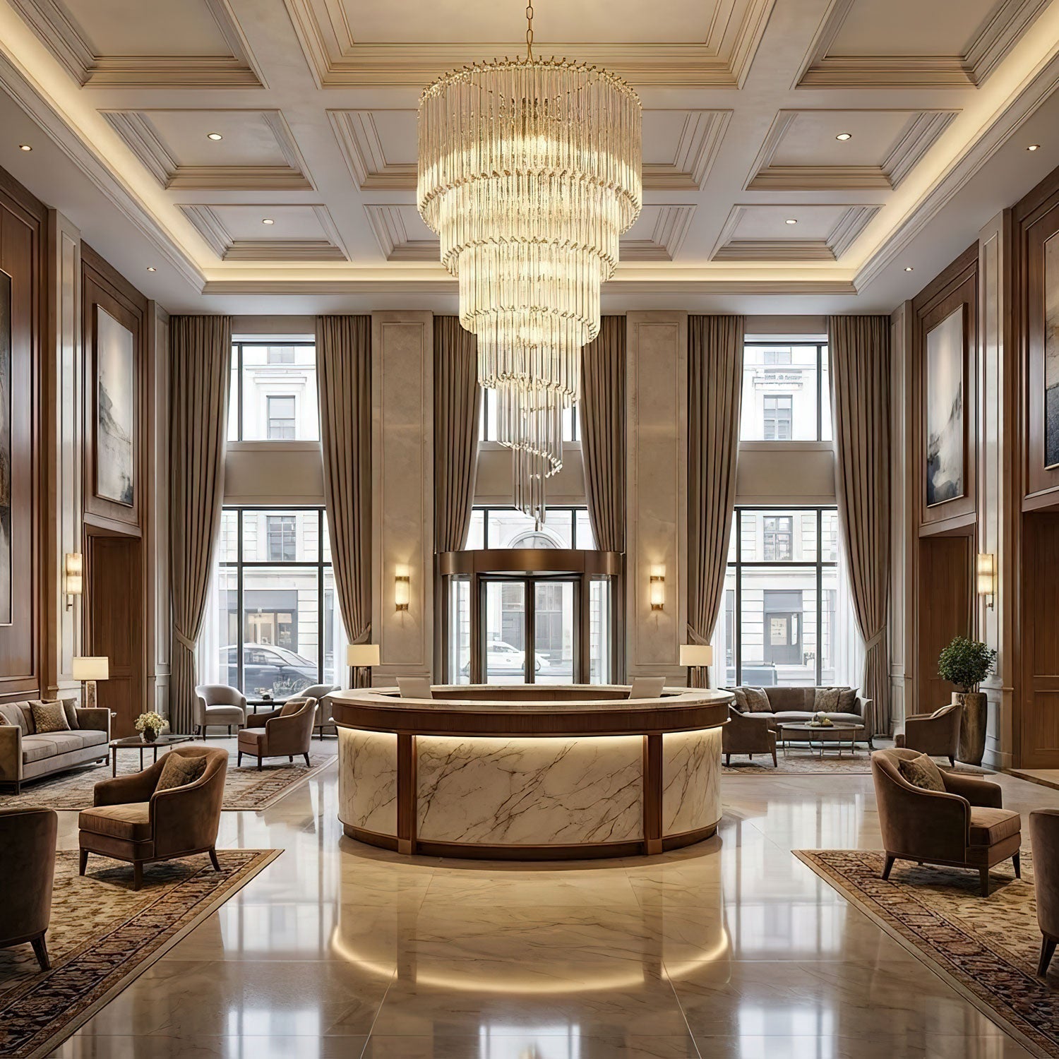 Crystal Spiral Wave Chandelier Secondary image