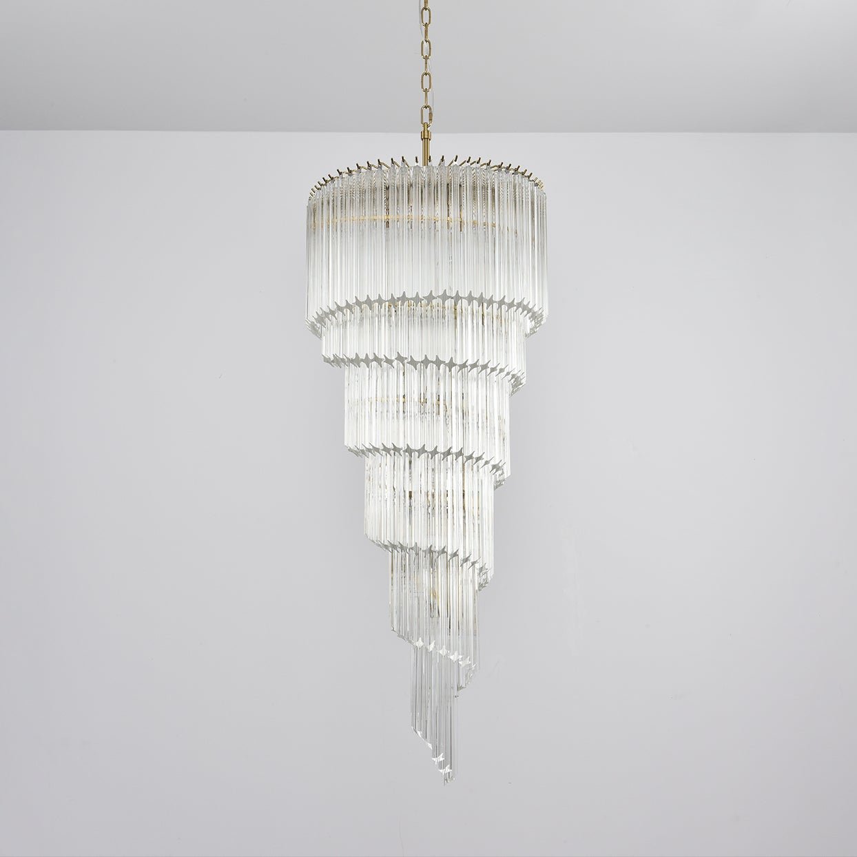 Transparent Twisting Raindrop Chandelier - CasaraHouse