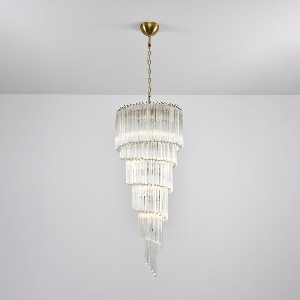 Crystal Spiral Wave Chandelier - CasaraHouse