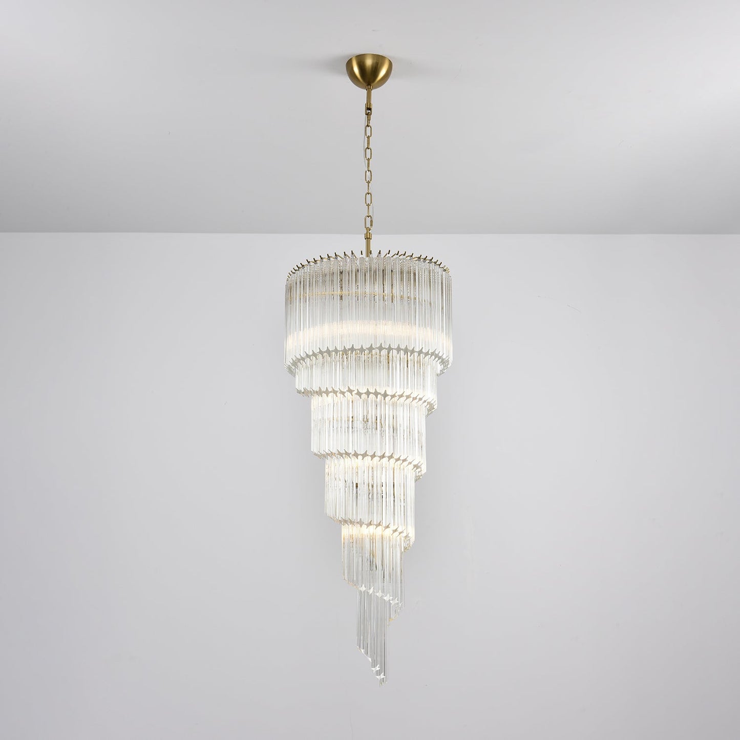 Transparent Twisting Raindrop Chandelier - CasaraHouse