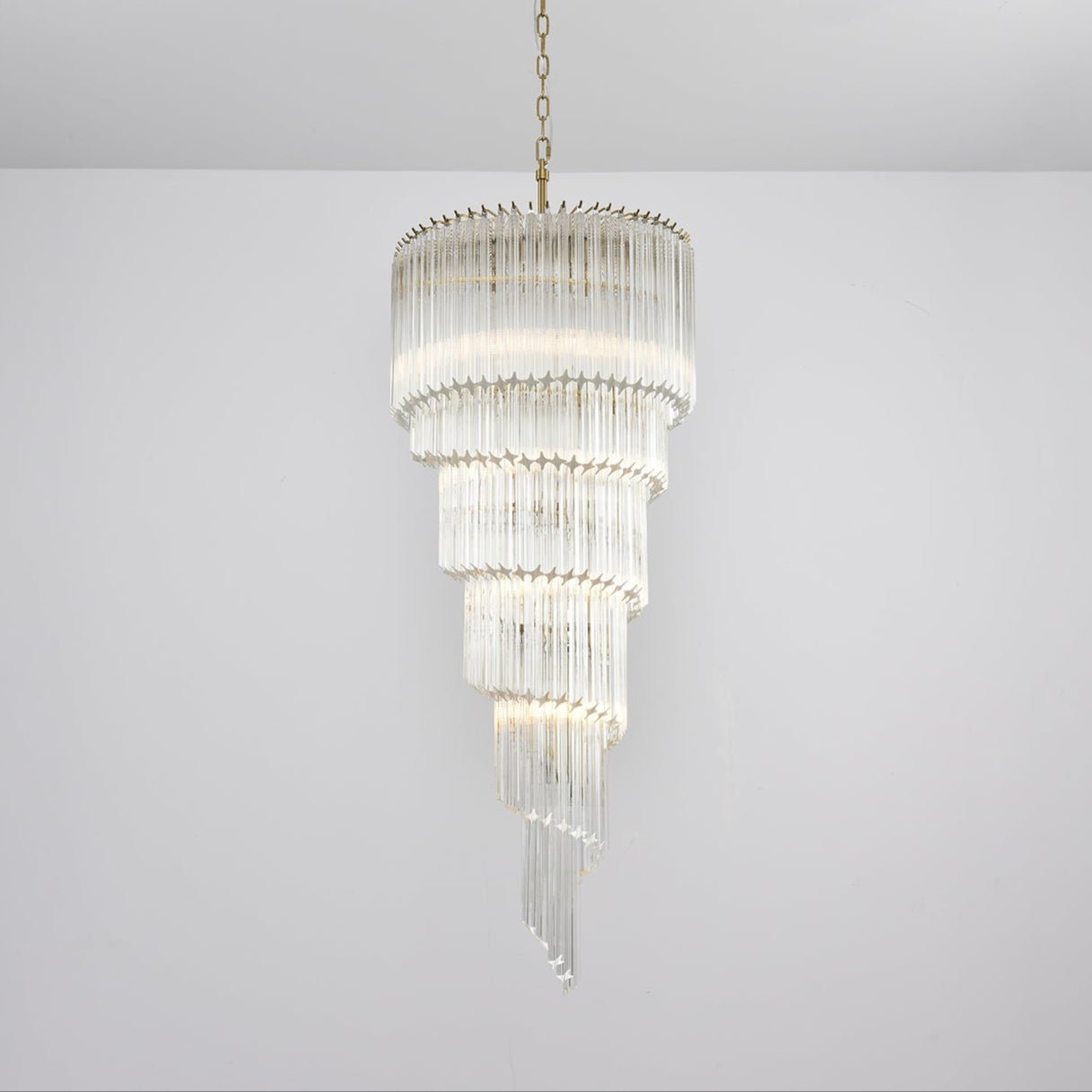 Crystal Spiral Wave Chandelier - CasaraHouse