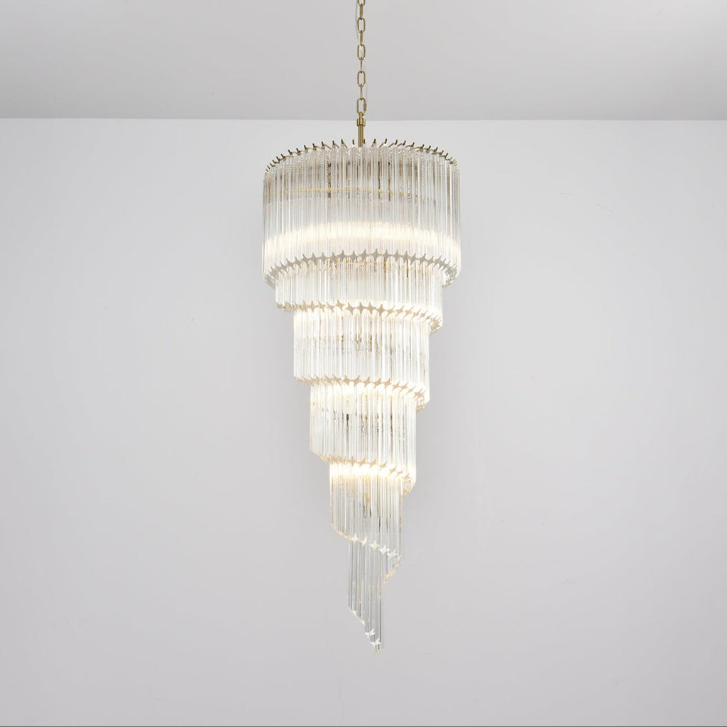 Crystal Spiral Wave Chandelier - CasaraHouse